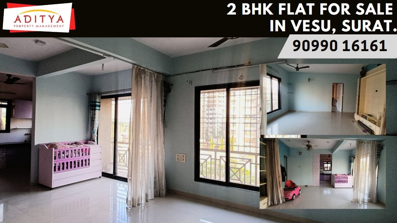 1398 Sq.ft 2 BHK Flat For Sale In Vesu Surat Aditya Property