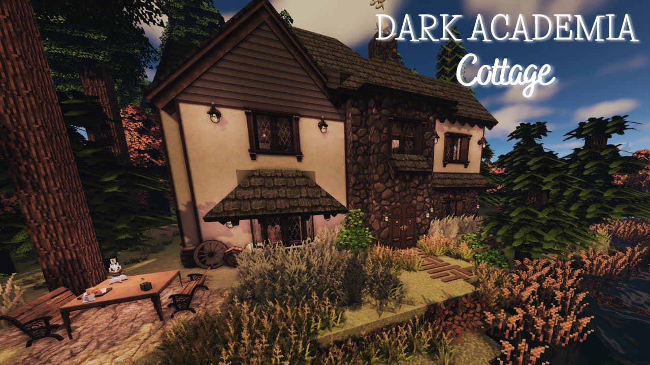 Dark Academia Cottage | aesthetic minecraft builds