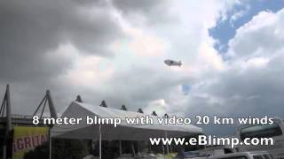 8 meter blimp in winds