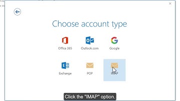 How to configure an IMAP email account in Outlook 2016?