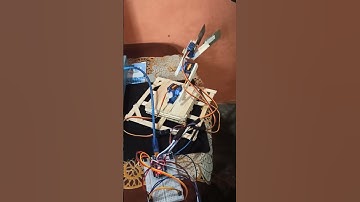 Popsicle stick Robotic Arm With Arduino controlled by joystick 2-axis(left) + 1 axis(right)