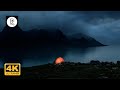 💤 Camping - Rain, Thunder &amp; Water Sounds 4K | Thunderstorm to Relax &amp; Meditate - Nature Sounds
