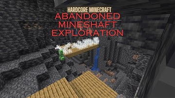 Exploring an abandoned mineshaft in Minecraft Hardcore