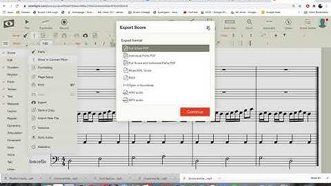 Exporting your Score to PDF and MP3