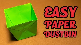 Paper Dustbin Craft: How To Make Paper Dustbin (Easy)