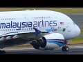 2 INCREDIBLE Malaysia Airlines Airbus A380 Landings & Takeoffs | Sydney Airport Plane Spotting