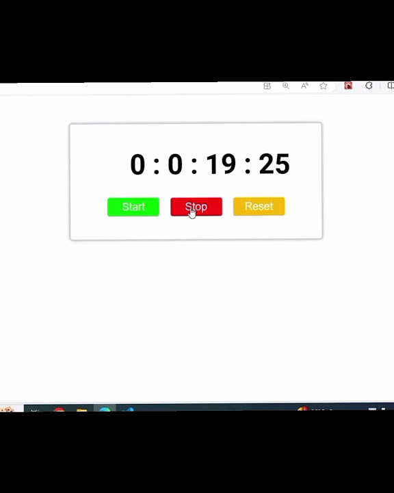 Stopwatch in React JS shorts react YouTube