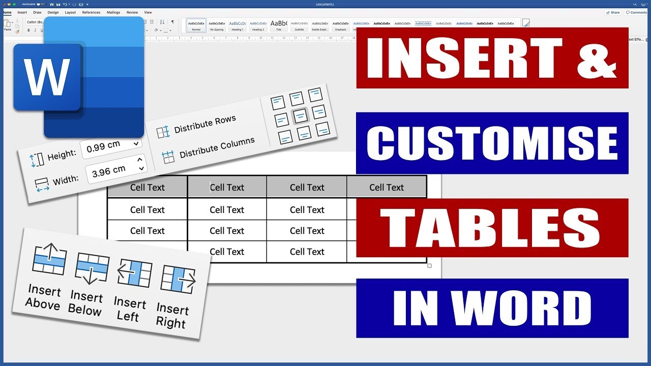 "Table in MS WORD File" - YouTube