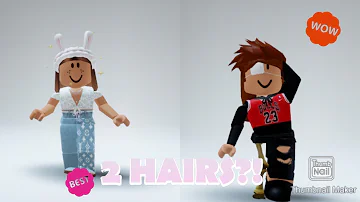 How To Wear More Than One Hair On Roblox - how to get 2 hairs on roblox mobile 2021