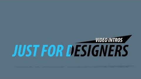 Designer Video Intros Gig on Fiverr | 2 Video Intros Exclusively For Designers
