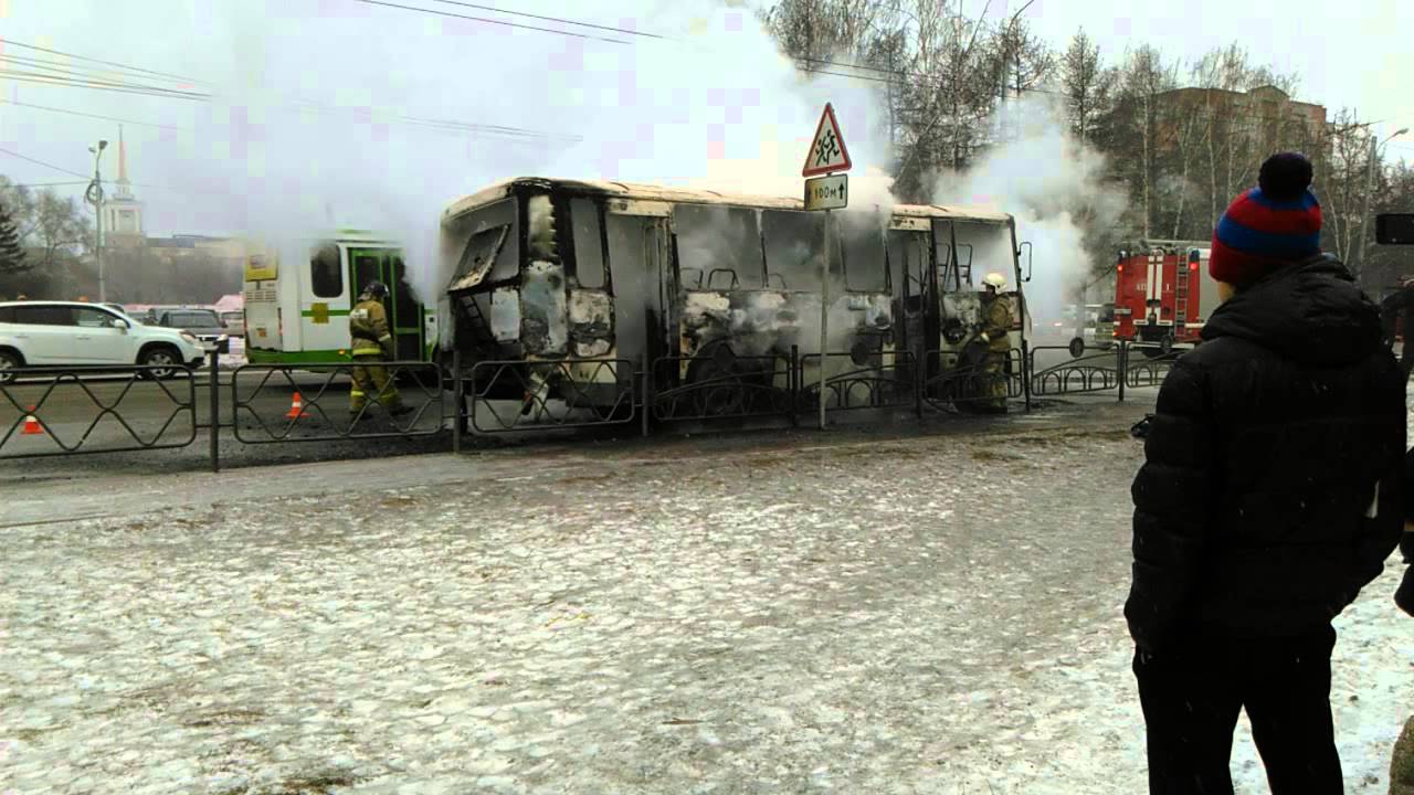 Горит машина красноярск