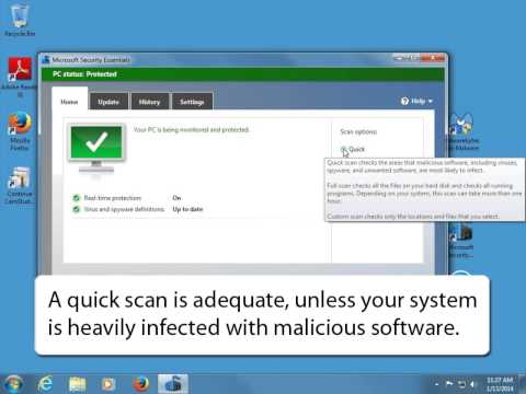 How to use Microsoft Security Essentials