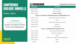 Conférence Biblique Annuelle 2026 - Allada | JOUR 1