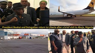 SHOCKING: President Boakai &amp; Delegation arrived at RIA Today after a brief visit to Abuja, Nigeria.