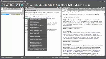 Searching the Greek Text from the Browse Window BW10