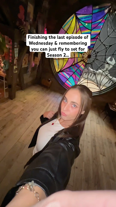 Flying to WEDNESDAY Season 2 set🥹 #jennaortega #wednesdayseason2 #wednesdaynetflix #timburton
