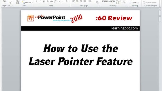 How to Use the Laser Pointer during a Presentation 