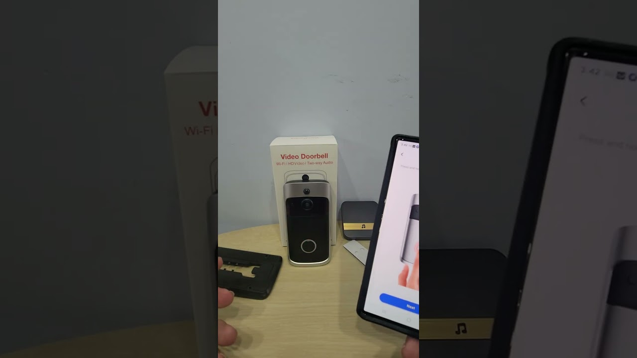 Настройка видеокамеры дверного звонка V5 с помощью приложения AIWIT. Распаковка и подключение к т...