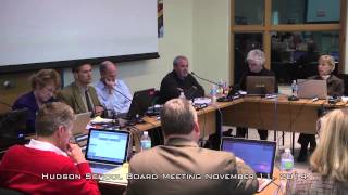 Hudson School Board November 11, 2014