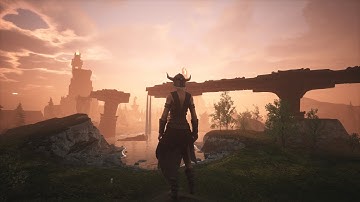 Scouting for  a good base location - Conan Exiles