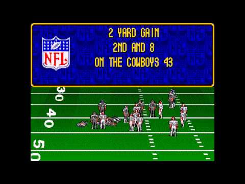 Troy Aikman NFL Football ... (Sega Genesis) Gameplay
