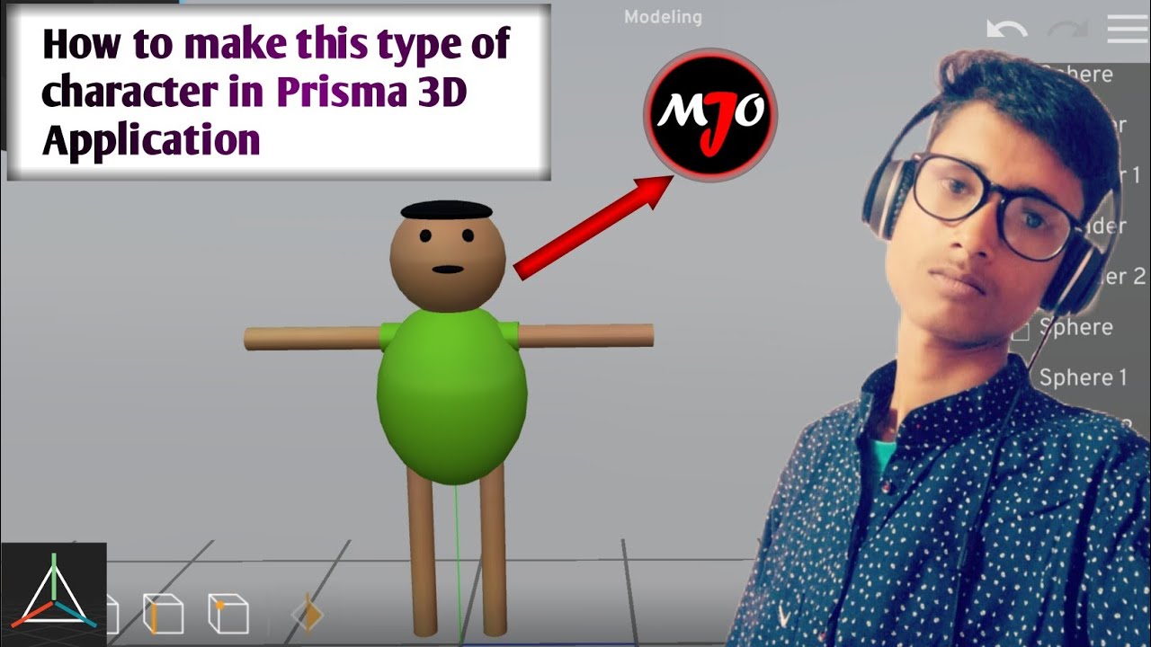 How to make mjo type character in Prisma 3D app || black youtuber