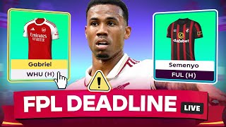 FPL GW7 LIVE DEADLINE STREAM 🌍 FINAL TEAM 🔒 TEAM NEWS!