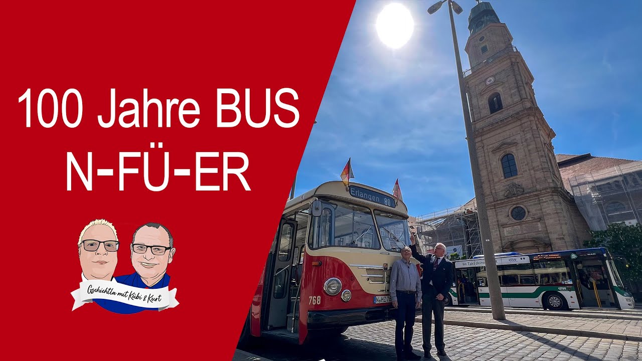 Roadtrip mit Kübi & Kurt durch 100 Jahre Busverkehr in Fürth & Erlangen