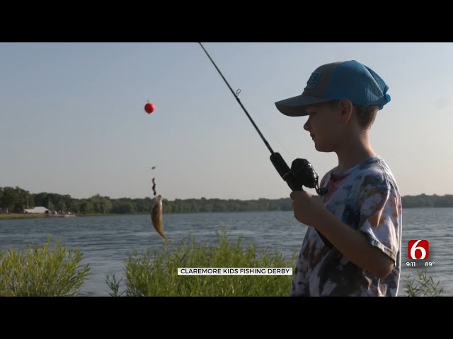 Kids Participate In Annual Fishing Derby At Claremore Lake 