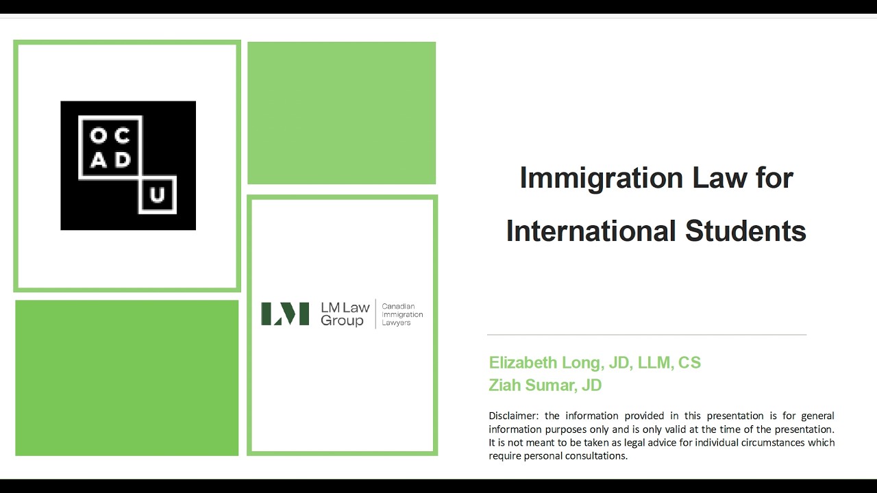 Immigration Law for International Students - YouTube