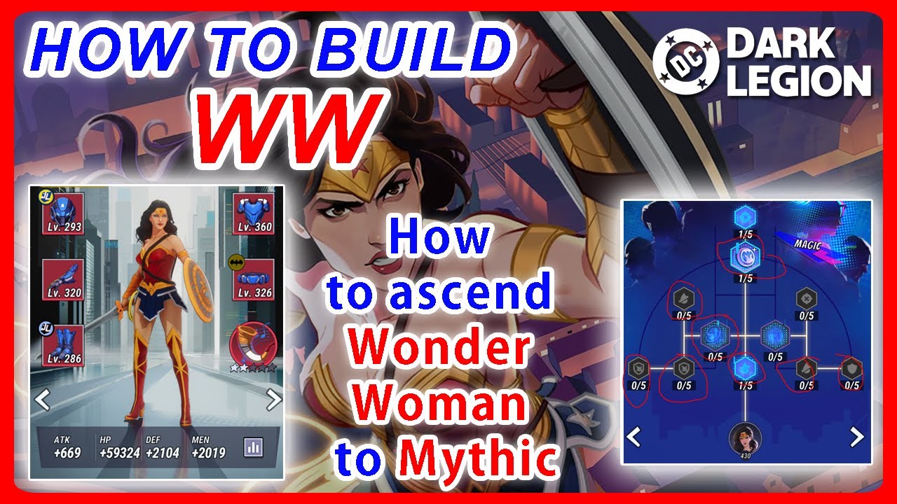 Wonder Woman Mythic Build Guide | Best Tank Setup in DC: Dark Legion