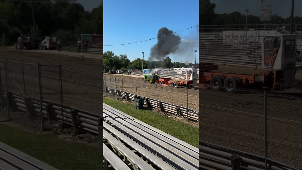 63 John Deere Antique Tractor Pull. Saline Country Fair. Michigan.
