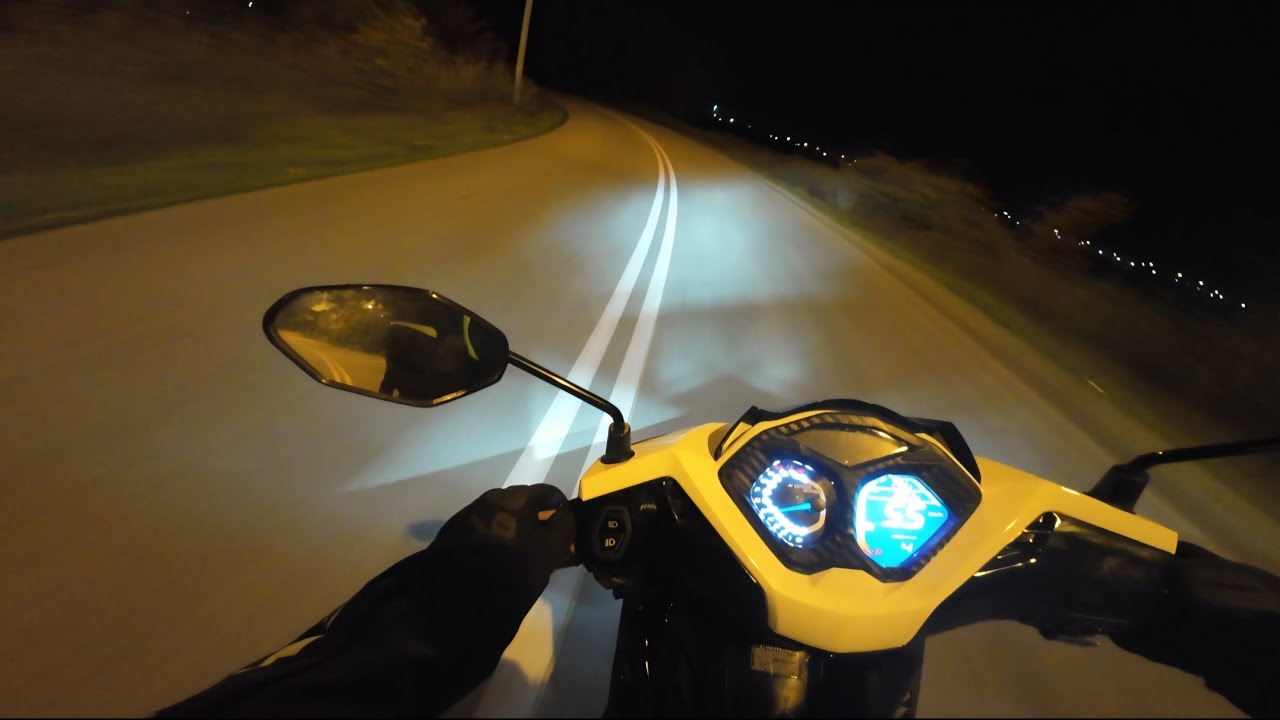 SYM VF 185 2025 Κατι κανει απο φωτα -POV Night ride ||Motovlog 2|| 