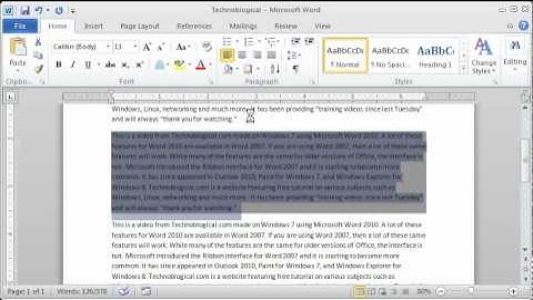 Word 2010: Paragraph Shading