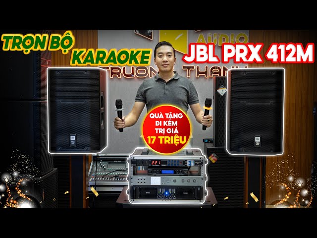 Trọn Bộ Dàn Karaoke JBL PRX 412M chỉ 50 Triệu - Có Đầy Đủ Loa Full, Loa Sub Hơi, Micro, Vang Số, Đẩy