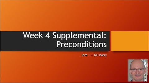 Java1-04supp - Preconditions