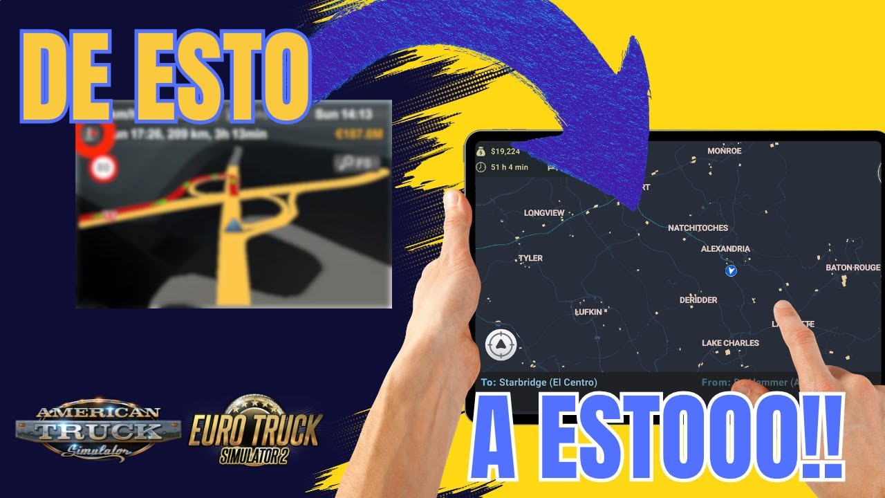 Cómo usar tu CELULAR como GPS REAL en ATS y ETS2 TruckSim GPS Tutorial: Colombia Real Map y Reforma