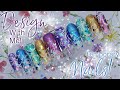 RAINBOW BUTTERFLY PRESS ON NAILS! | Design w/ Me | ft. KoKo & Claire