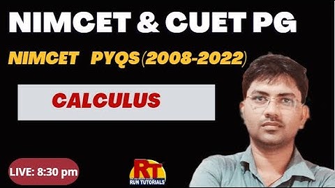 NIMCET PYQs(2008-2022)  CALCULUS  In One Shot - By NIMCET Online & Offline Coaching#varanasi