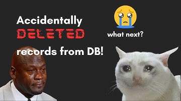 I deleted 37k records from remote database! Now what?!