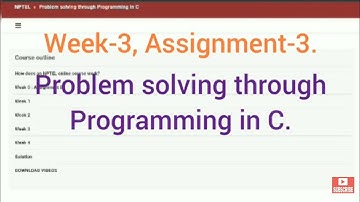 NPTEL || Problem solving through Programming in C || Week 3,Assignment 3 | NPTEL Assignment 3 Answer