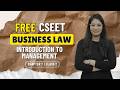 CSEET | Business law | Chapter 7 | Introduction to management | Class 2
