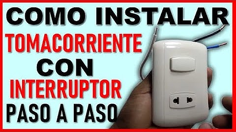 Cómo INSTALAR INTERRUPTOR y un TOMACORRIENTE - 100% PRACTICO