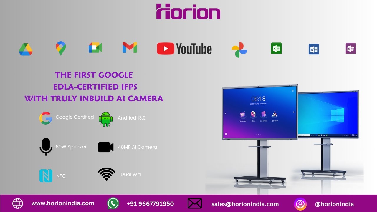 Horion M6APro Interactive Flat Panel Display with Inbuilt 48 MP AI ...