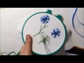 Василек вышитый лентами / Cornflower embroidered with ribbons