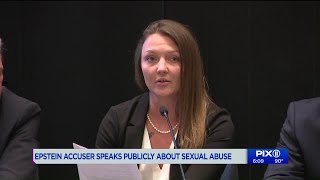 Epstein accuser speaks publicly about sexual abuse