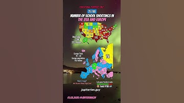 Number of school pew pews in USA and EUROPE-educational purposes only #mapping #map #europe #shorts