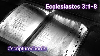 Ecclesiastes 3:1-8 #scripturechords