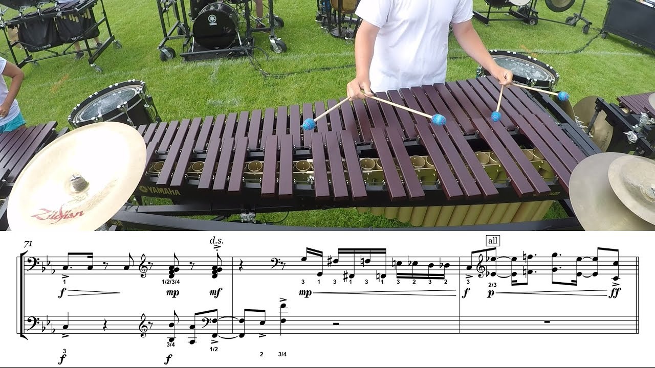 2018 Cadets Marimba - LEARN THE MUSIC to "Demonic Thesis"