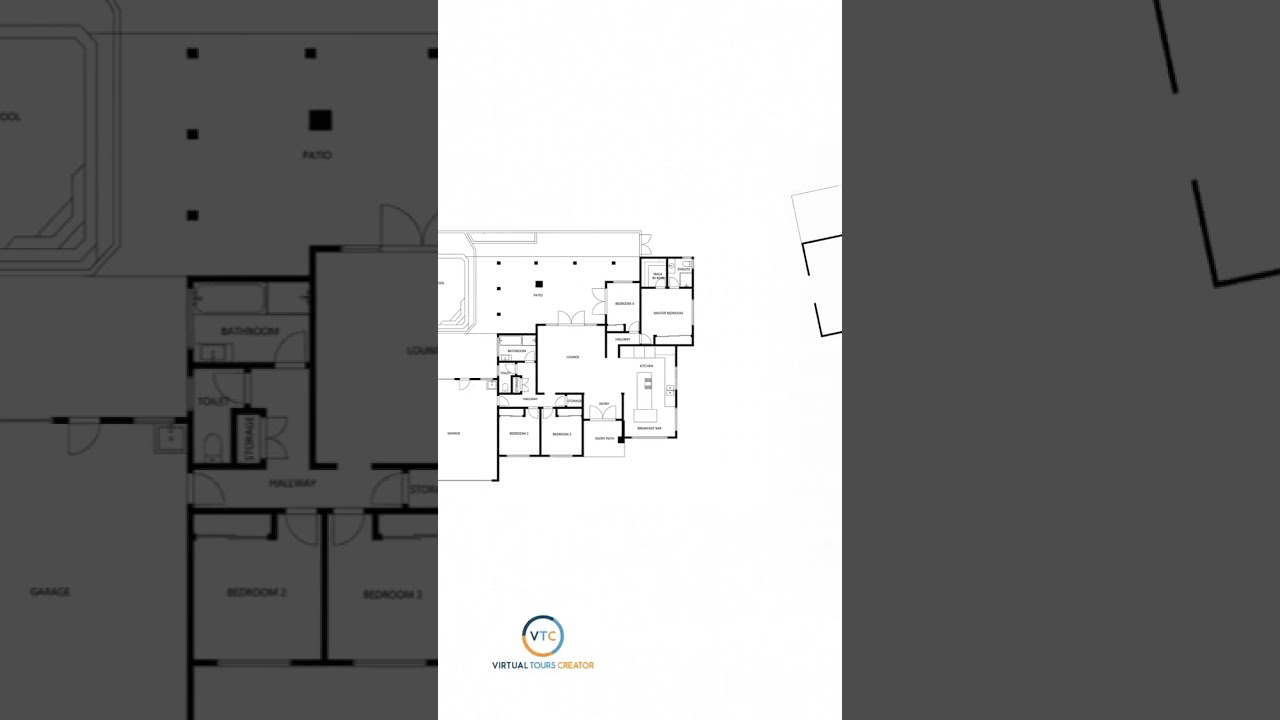 Enhance Property Presentations with Clear and Easy-to-Read 2D Black and White Floor Plans!